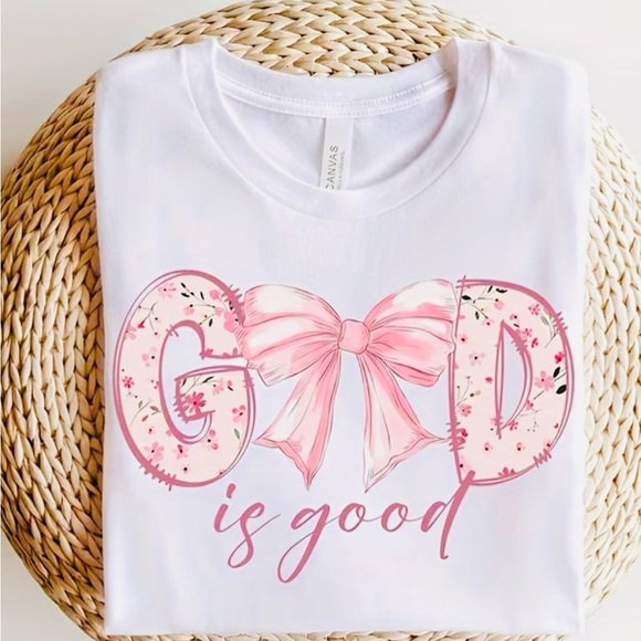 Tops - GOD IS GOOD Pink Graphic Women's Top